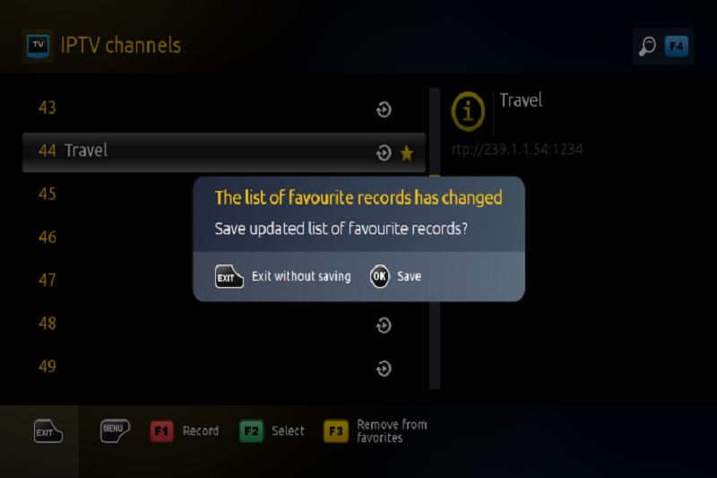How to add channels to Favorite list on MAG
